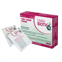 Omni Biotic 10 pliculete care refac flora intestinala dupa tratamentul cu antibiotice