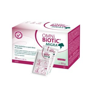 Omni Biotic Migra - Supliment alimentar adresat persoanelor care sufera de dureri de cap cronice si migrene
