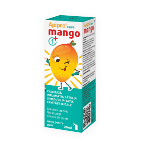 Apipro Aqua Mango calmează inflamația gâtului